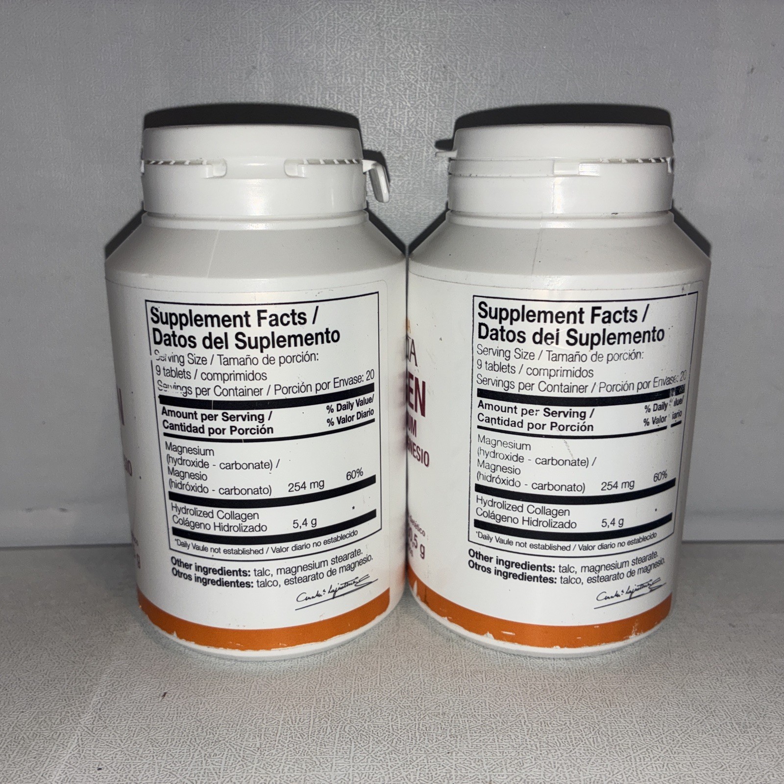 Lot Of 2-Collagen with Magnesium, 180 Tablets Each / Exp 12/2026