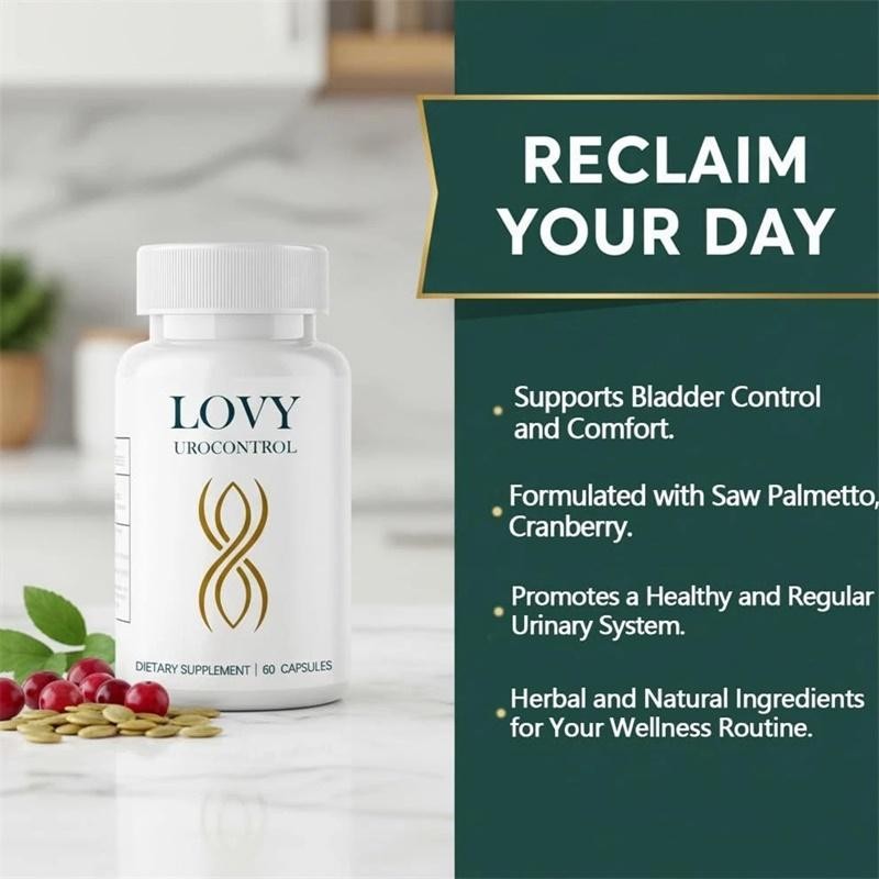 Lovy Urocontrol Capsules, Bladder Health Supplement, Maximum Strength Formula