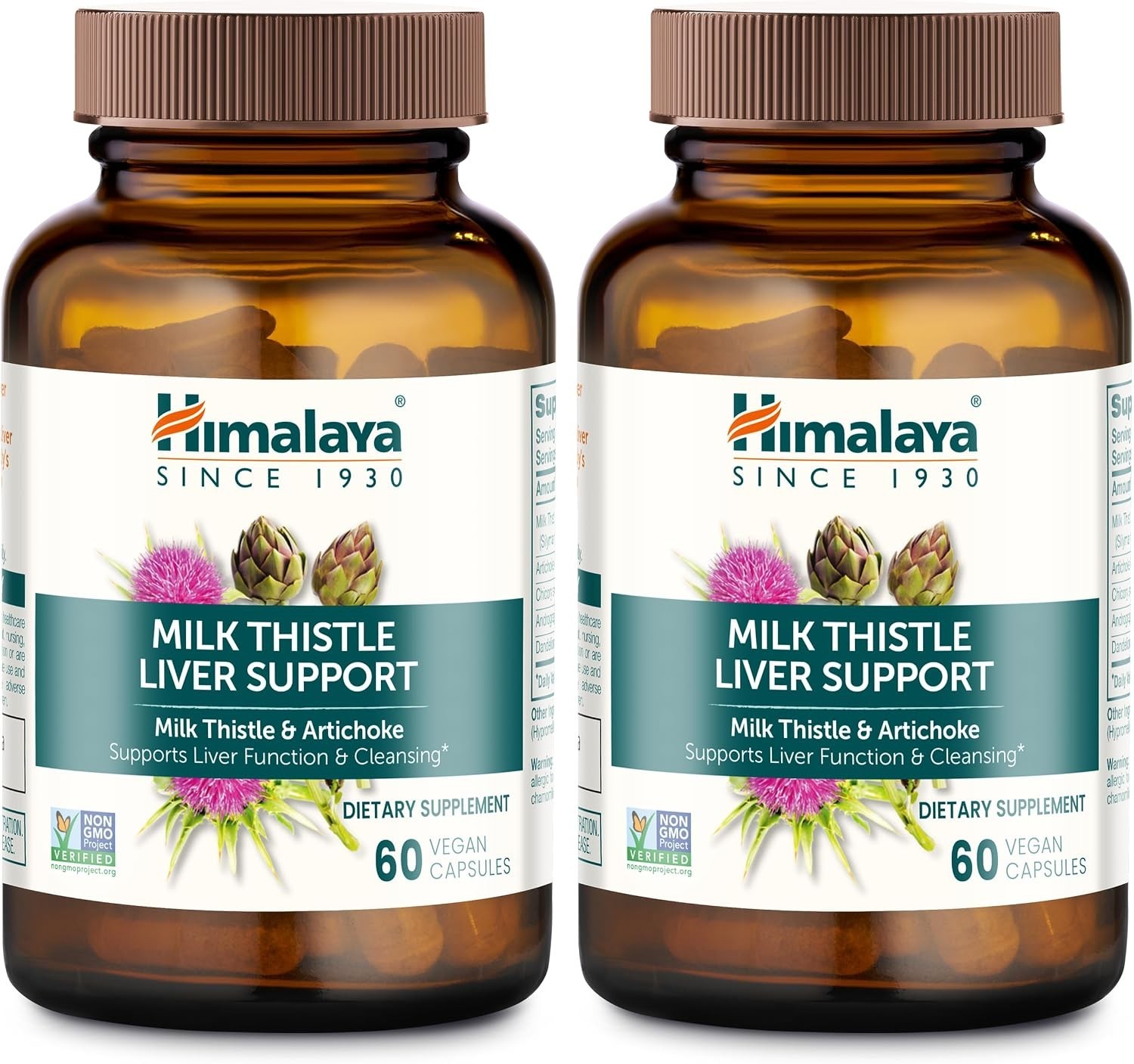 2 X Milk Thistle Liver Support & Cleansing with Artichoke Chicory Exp 12/2027