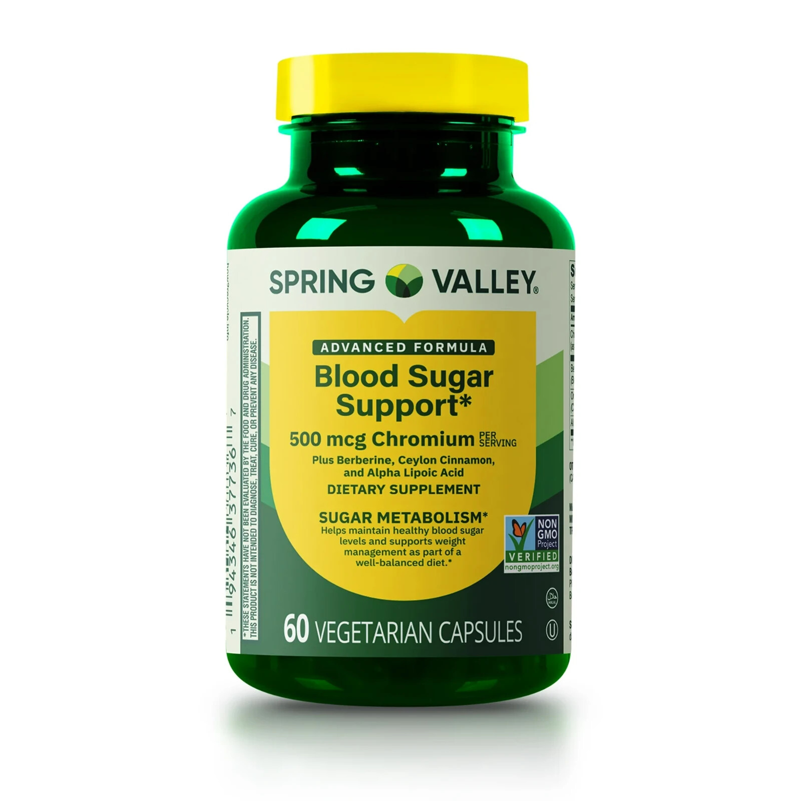 Spring Valley Advanced Blood Sugar, 500mg Chromium, 60 Vegetarian Capsules
