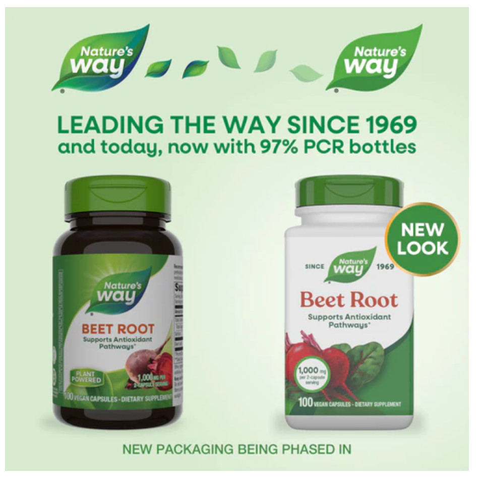 NATURE’S WAY – Beet Root – 100 Vegan Capsules