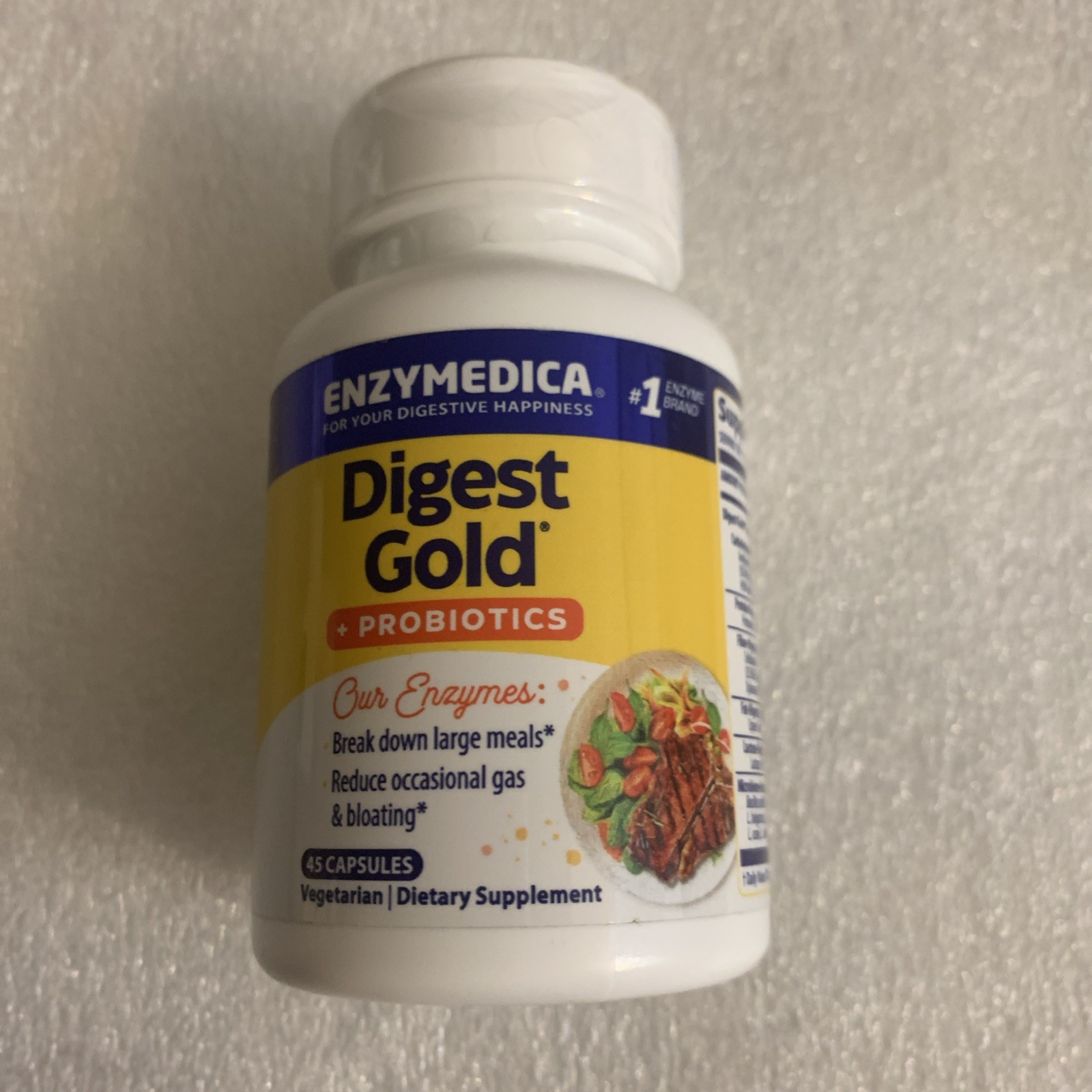 Enzymedica Digest Gold + Probiotics Supplement, 45 Capsules exp 3/2026 SEALED