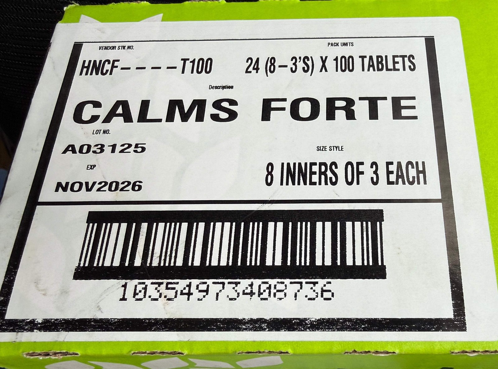 3 PACK Hyland’s Calms Forte Sleep & Stress Support 100 Tablets each Exp 11/2026