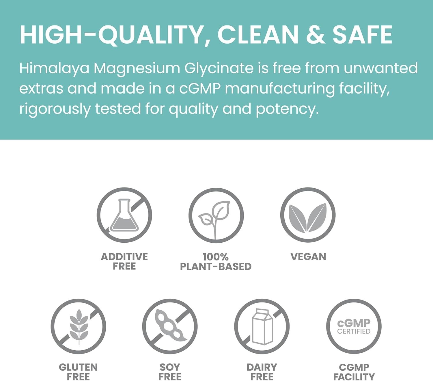 Himalaya Magnesium Glycinate, 60 Vegan Capsules, High Absorption 60 Count