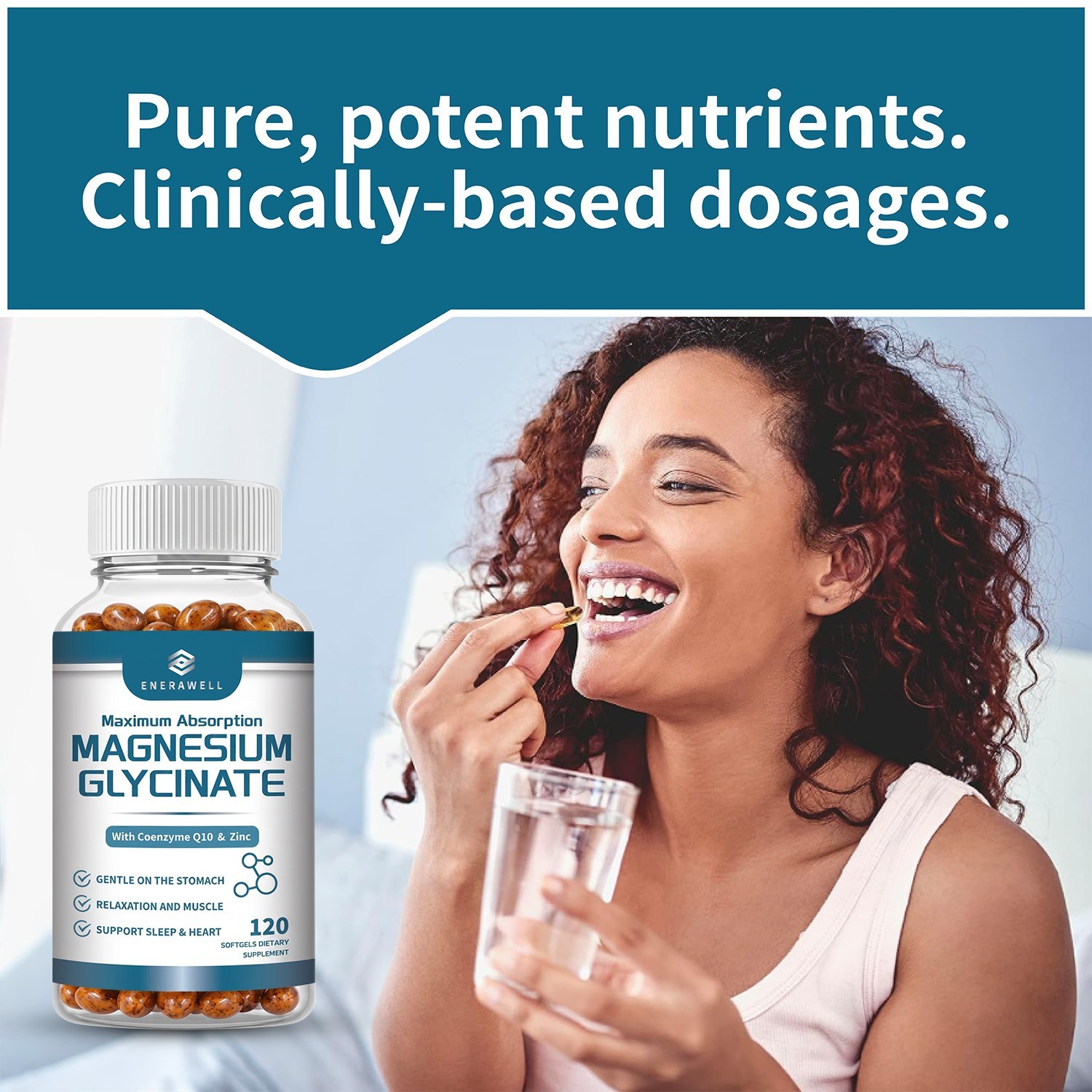 Magnesium Glycinate 500mg | Improved Sleep, Stress & Anxiety Relief | 02/07/2027