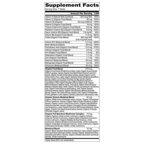 Kirkland Signature USDA Organic Multivitamin, 80 Coated Tablet New