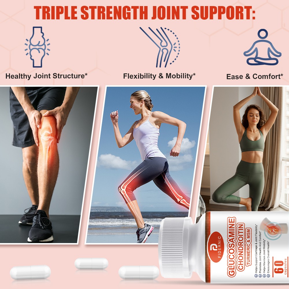 Glucosamine Chondroitin Turmeric MSM Joint Flexibility Cartilage Care 120 Pills