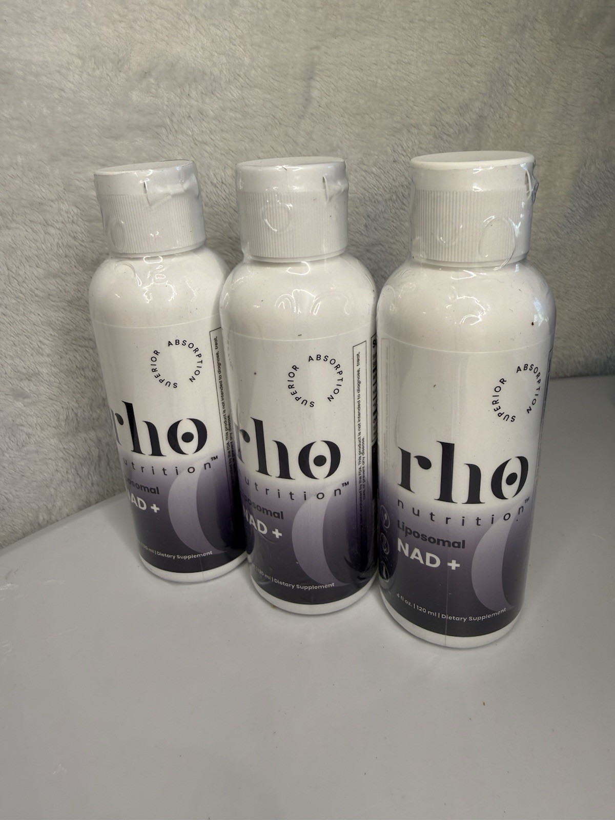 (3) Rho Nutrition Liposomal NAD+ Ultra High Absorption Liquid Bottles 11/2027