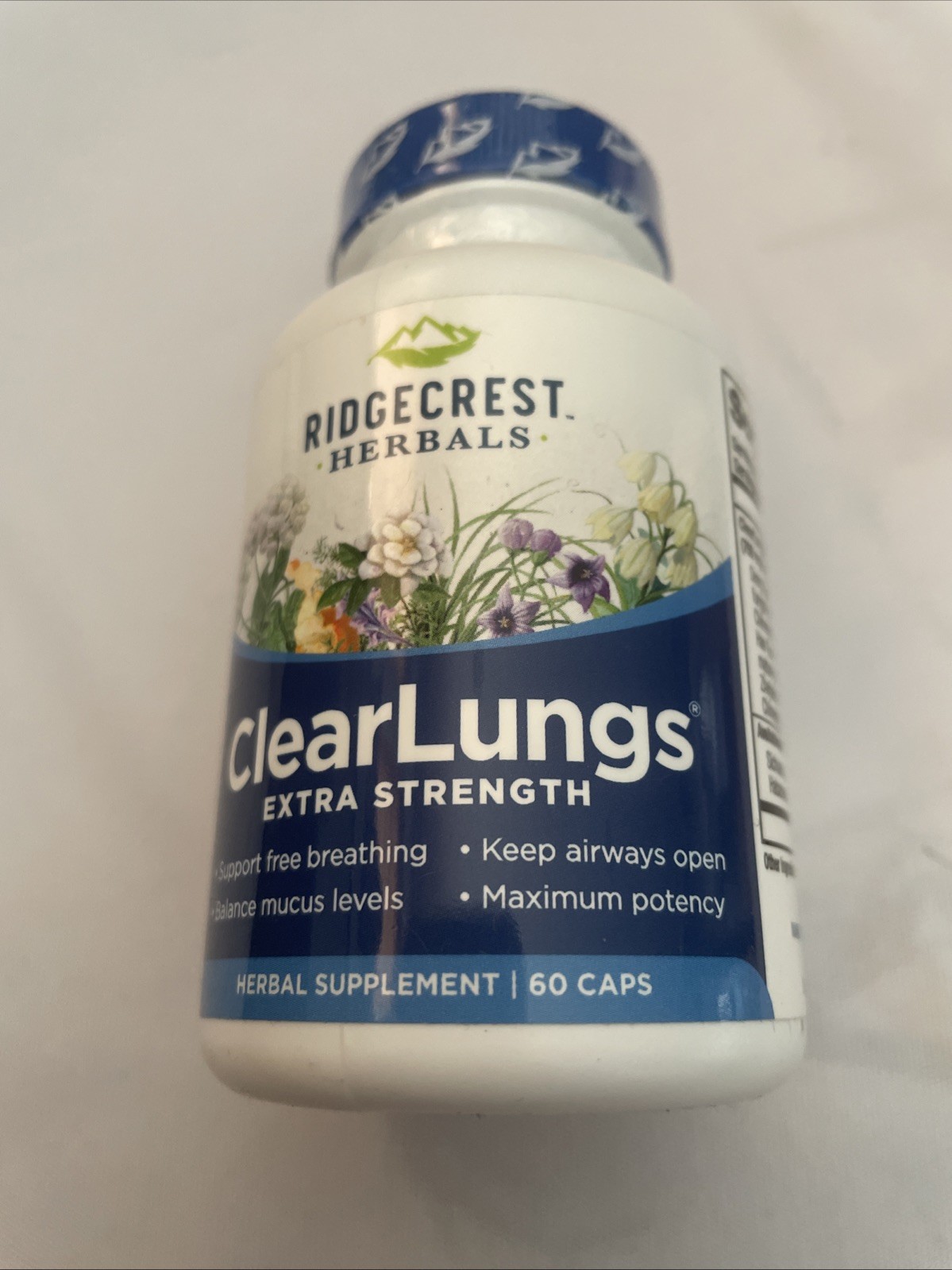 Ridgecrest Herbals ClearLungs Extra Strength 60 Capsules Exp 11/2028