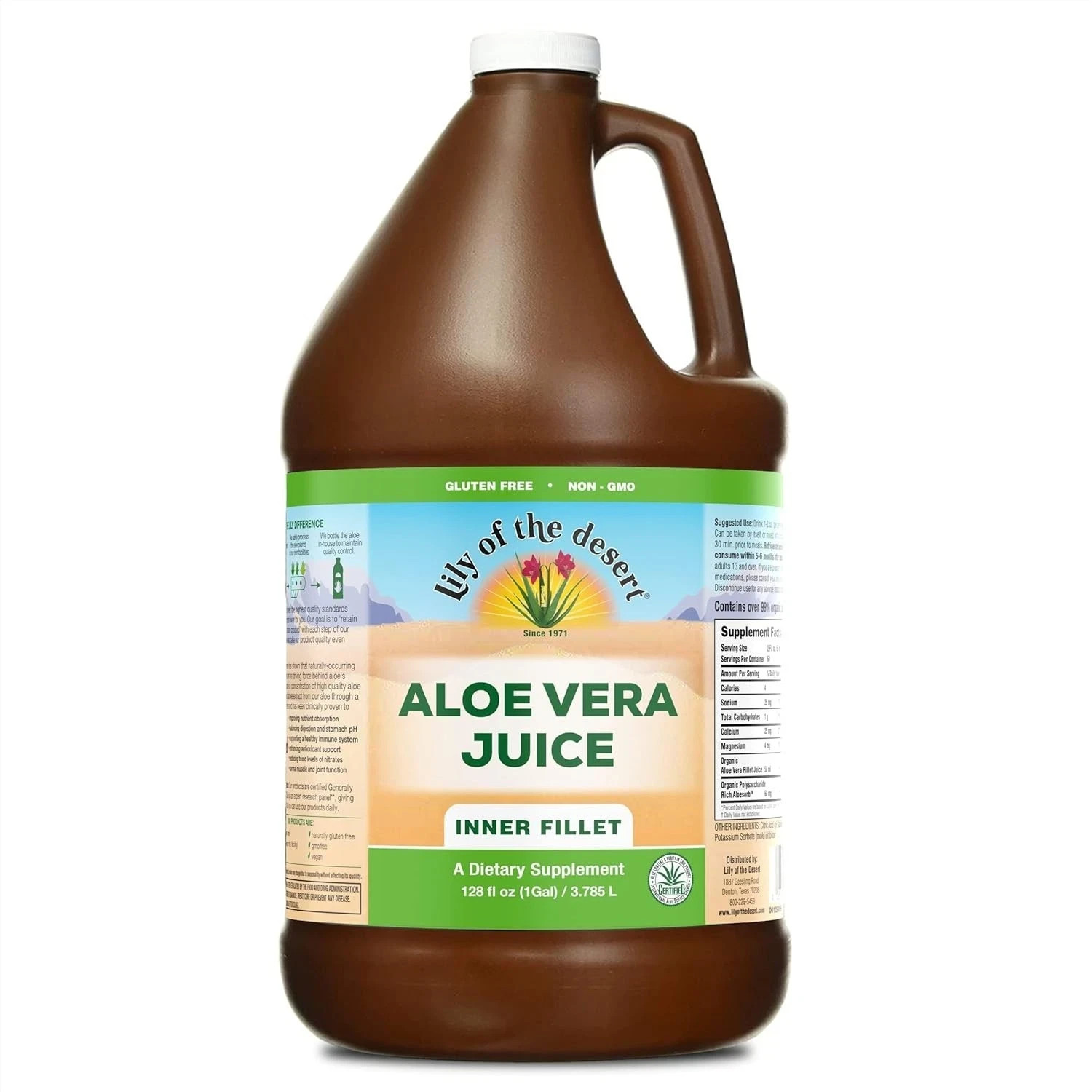 Lily of the Desert Aloe Vera Juice – Inner Fillet 128 fl. oz Each (Pack of 3)