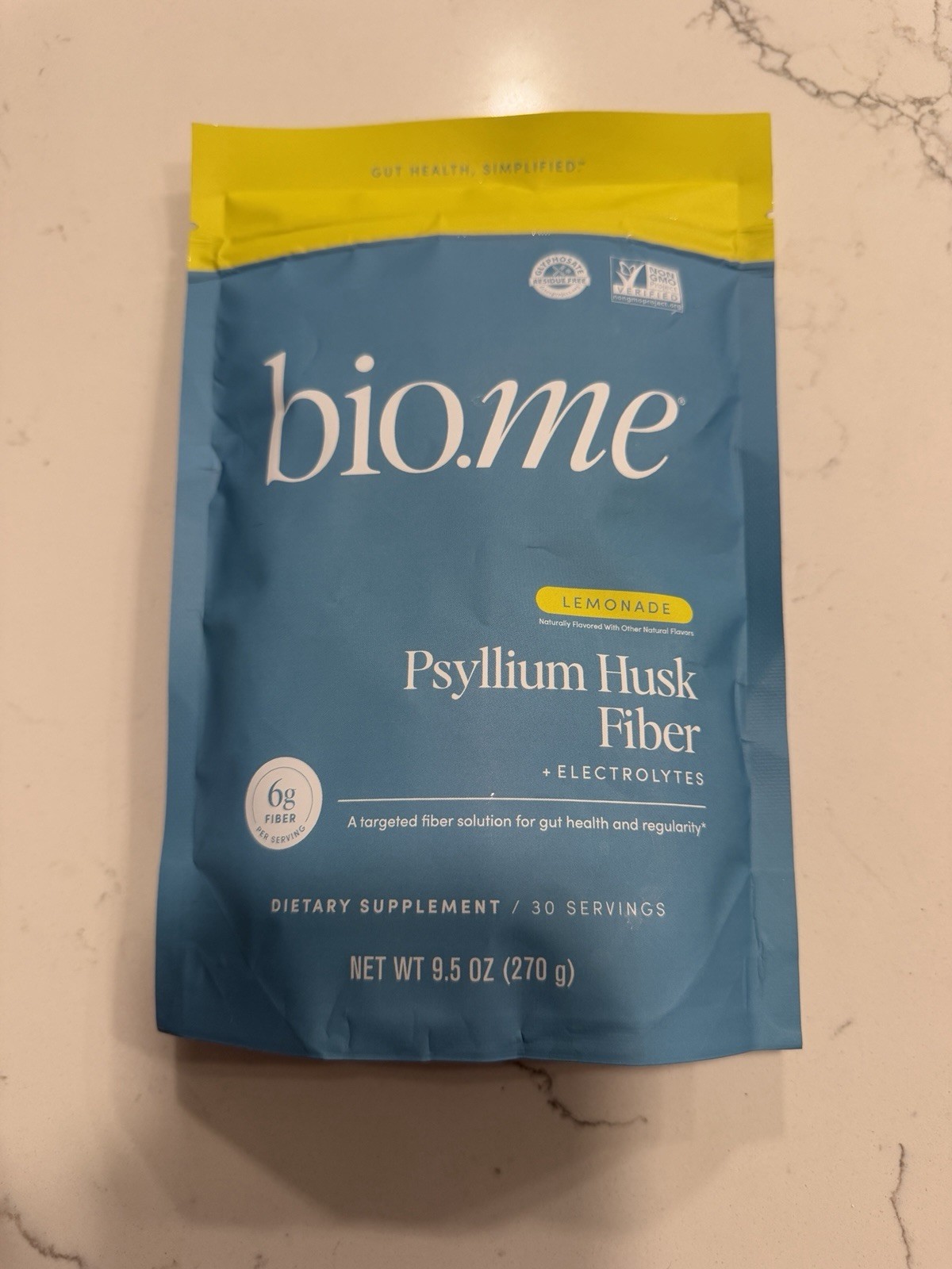 Psyllium Husk Fiber Powder for Digestive Health & Bloating Relief – 30 Servings