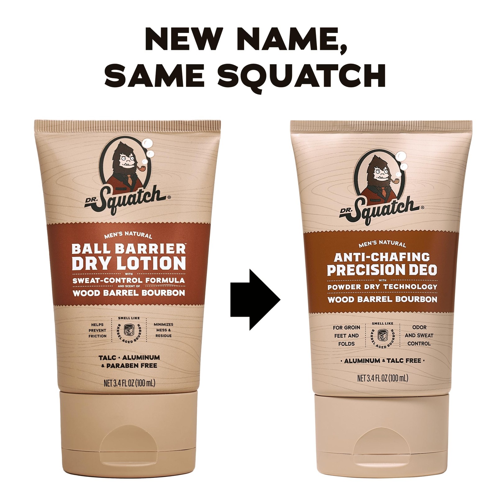 Dr. Squatch Whole Body Deodorant for Men – Odor + Sweat 3.4 Fl Oz (Pack of 2)