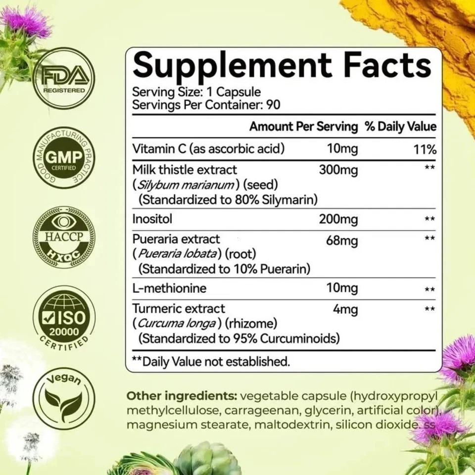 Oxyenergy Milk Thistle Liver Detox & Colon CleanseNatural Liver Health Support