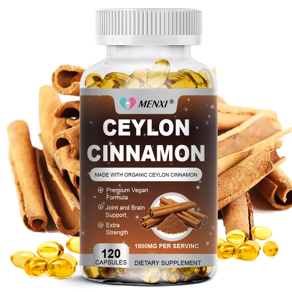 Organic 1800mg Ceylon Cinnamon 240 Capsules Highest Potency Blood Sugar Support