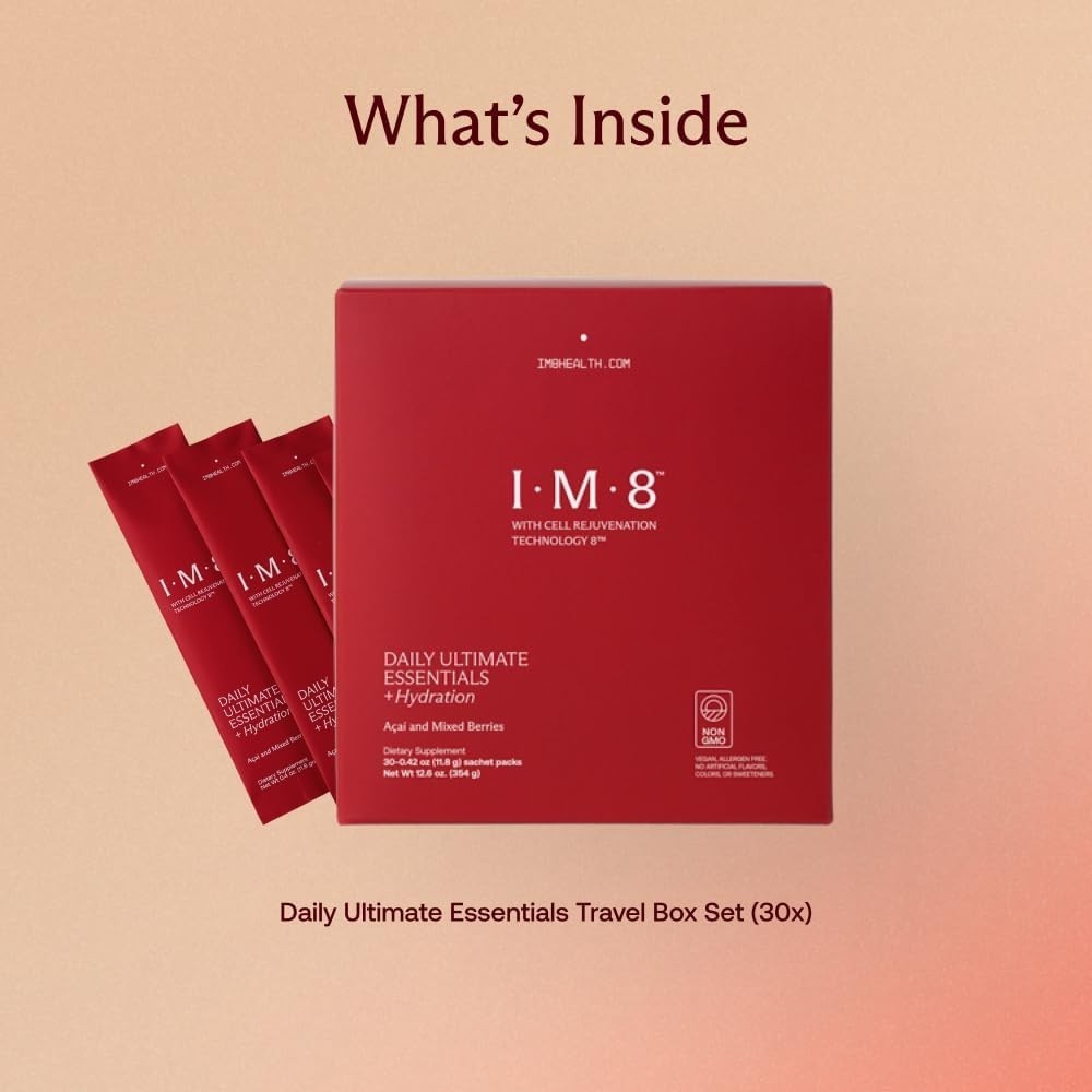 IM8 Daily Ultimate Essentials All-in-One Multivitamin – 30 Servings, Travel Pack