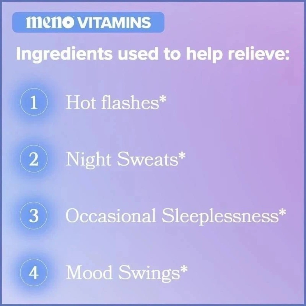 MENO Menopause Vitamins 30 Servings Menopause Support Supplement NEW