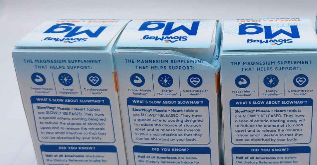 3PK- SlowMag Mg, 180 Total Delayed Tablets, Exp. 2/27+