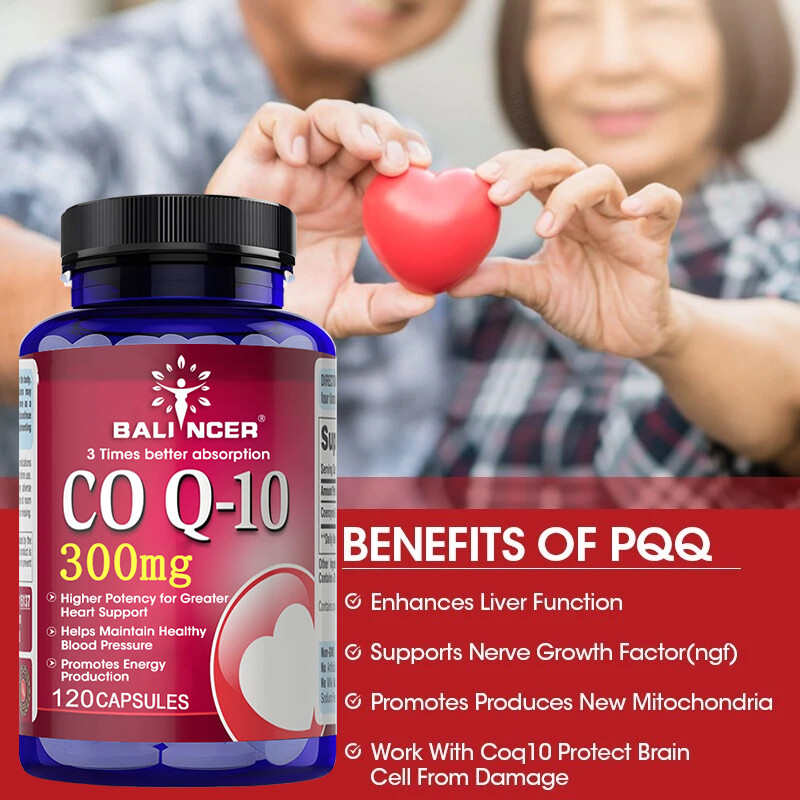CoQ10 – Co Enzyme Pure Ubiquinone CQ10 Of Coenzyme Q10 300mg 30/60/120Vegan Caps
