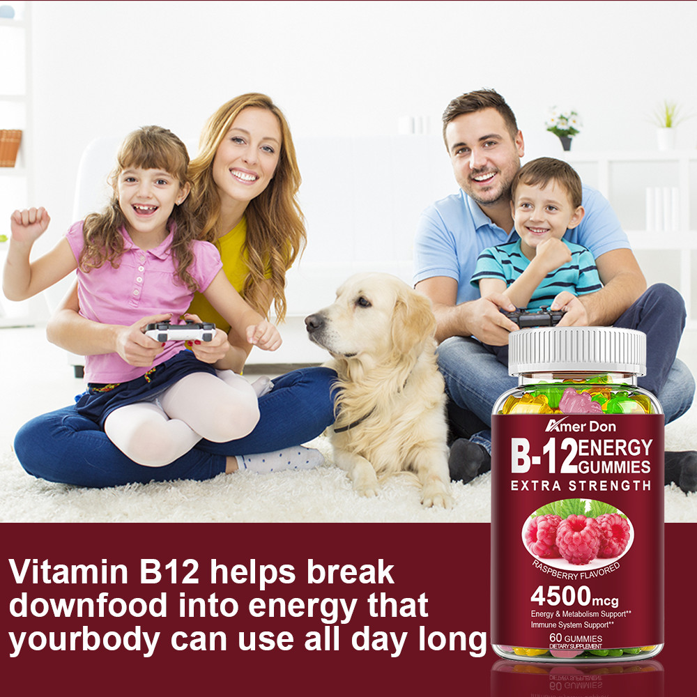 Vitamin B12 Gummies 4500mcg Energy, Memory, Focus, Brain Support for Men & Women