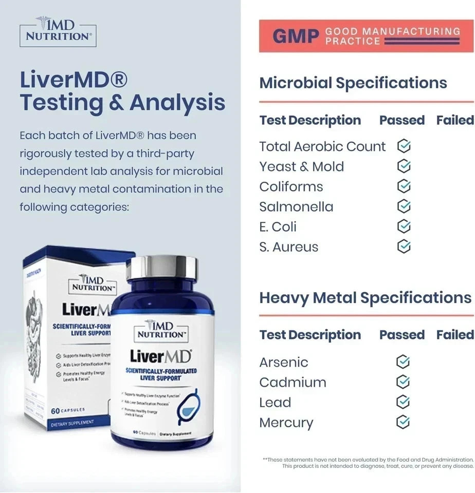 2 Packs 1MD Nutrition LiverMD – Liver Support Supplement New | Exp 11/2027