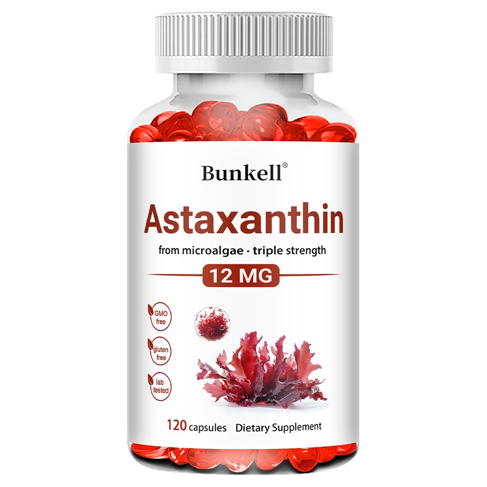 Triple Strength Astaxanthin 12mg from microalgae – 30/60/120 capsules