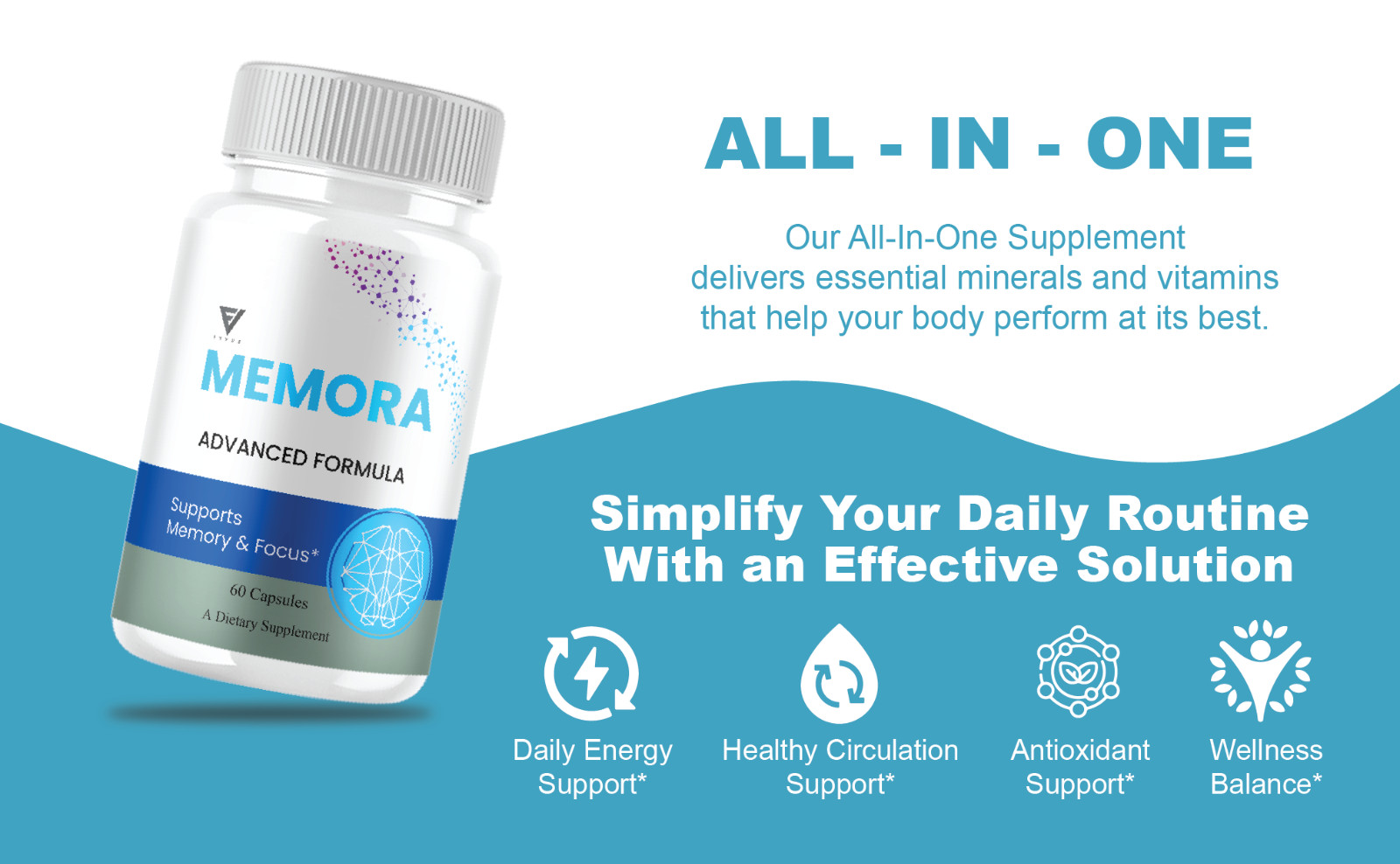 Memora Memory & Focus, Mem Ora Advanced Supplement (60 Capsules)