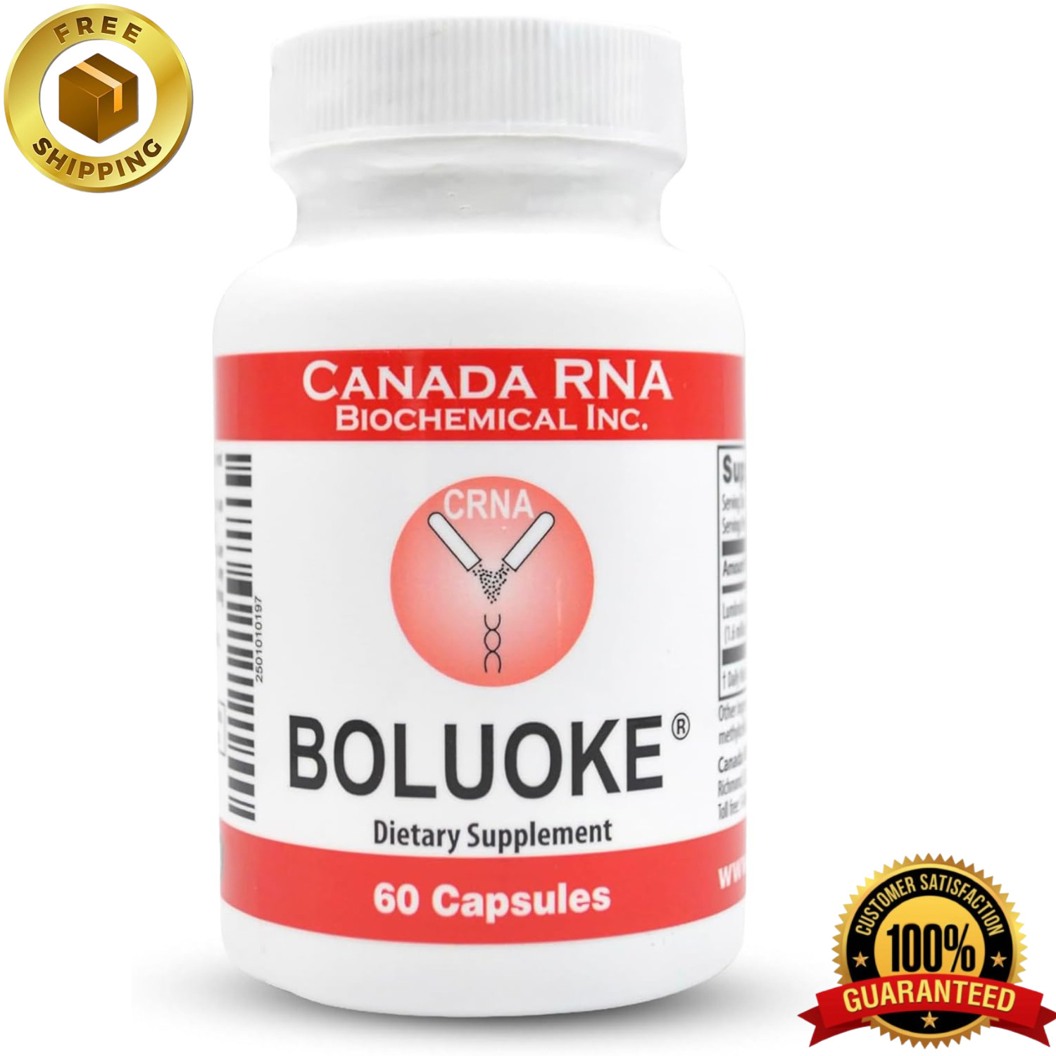 Boluoke Canada RNA Lumbrokinase Enzyme Supplement 60 Capsules Sealed New