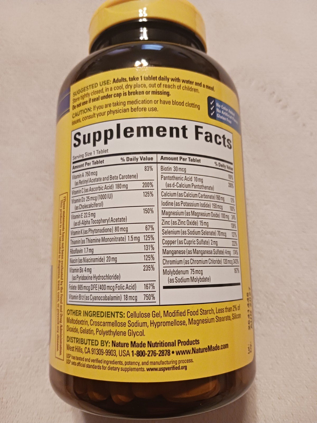 Nature Made Multi For Him 300 Ct No Iron Tablets Mens Multivitamins EXP: 08/27