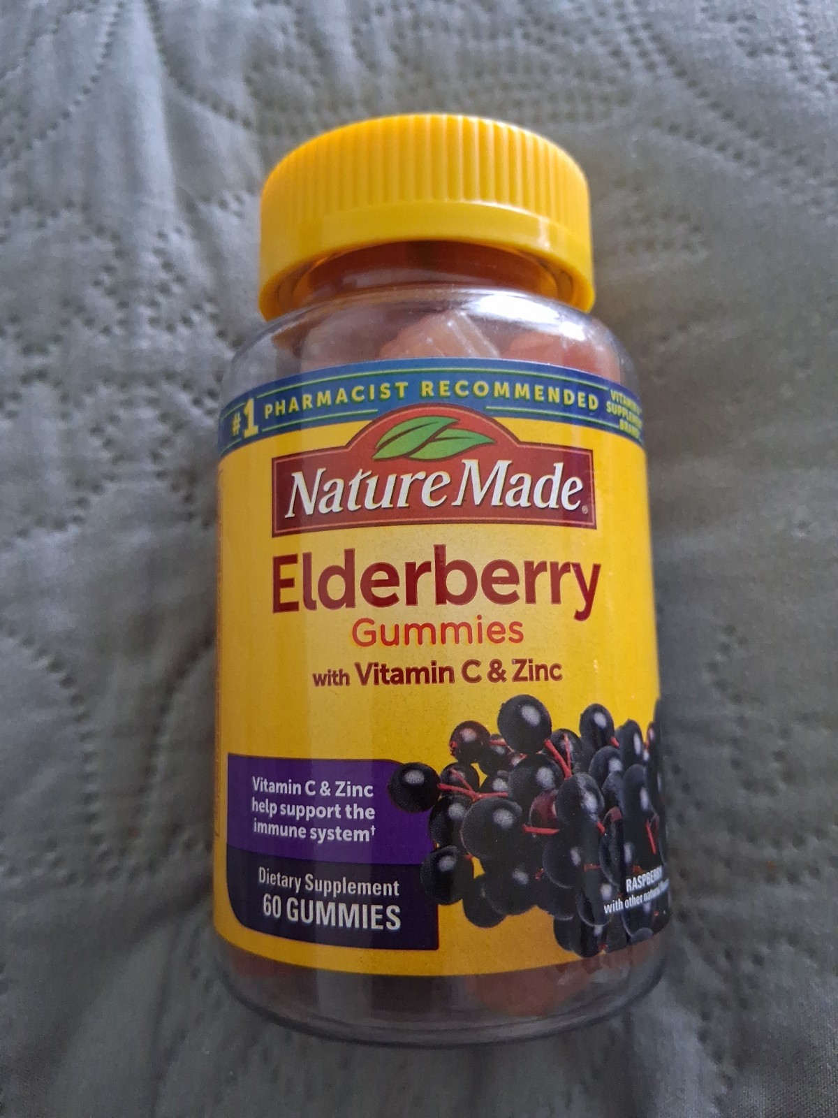Nature Made Elderberry Gummies 60 count with Vitamin C & Zinc EXP 07/2027