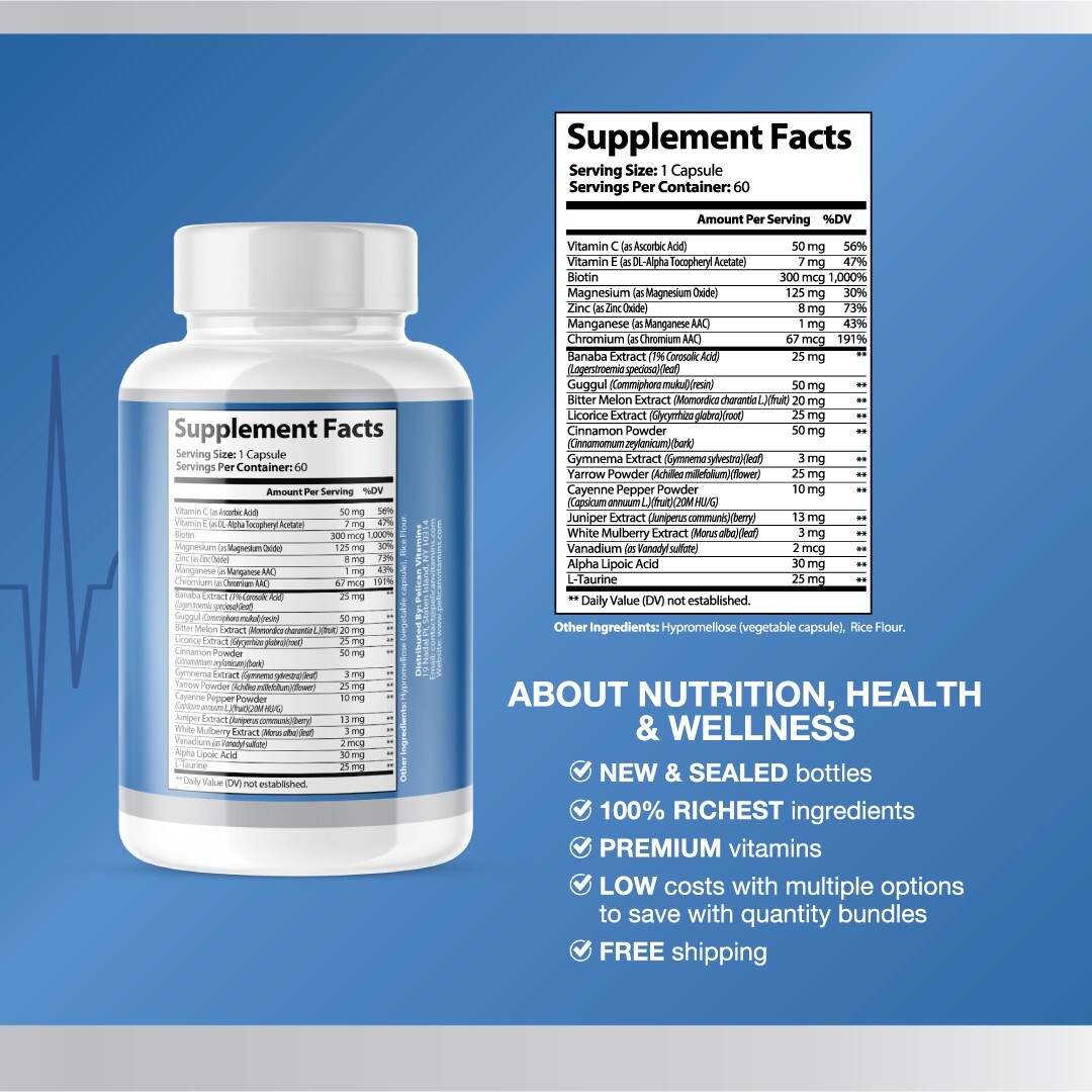 Bazopril- Cardiovascular Health, Blood Pressure & Sugar Support- 12 Bottles