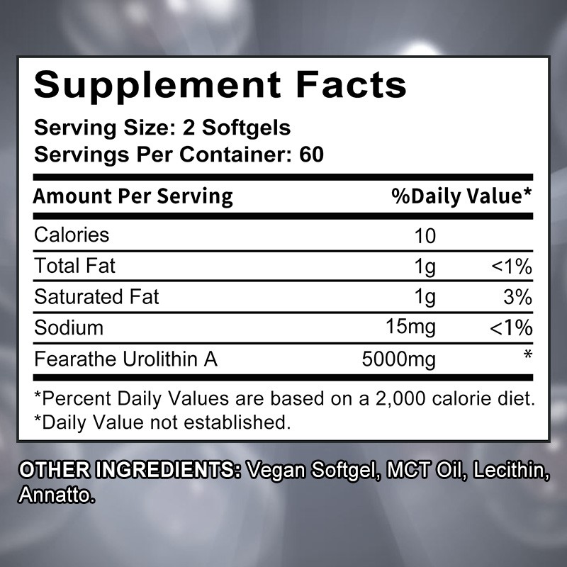 Fearathe Urolithin a Supplement 5000Mg – Muscle Strength-30/60/120 Softgels