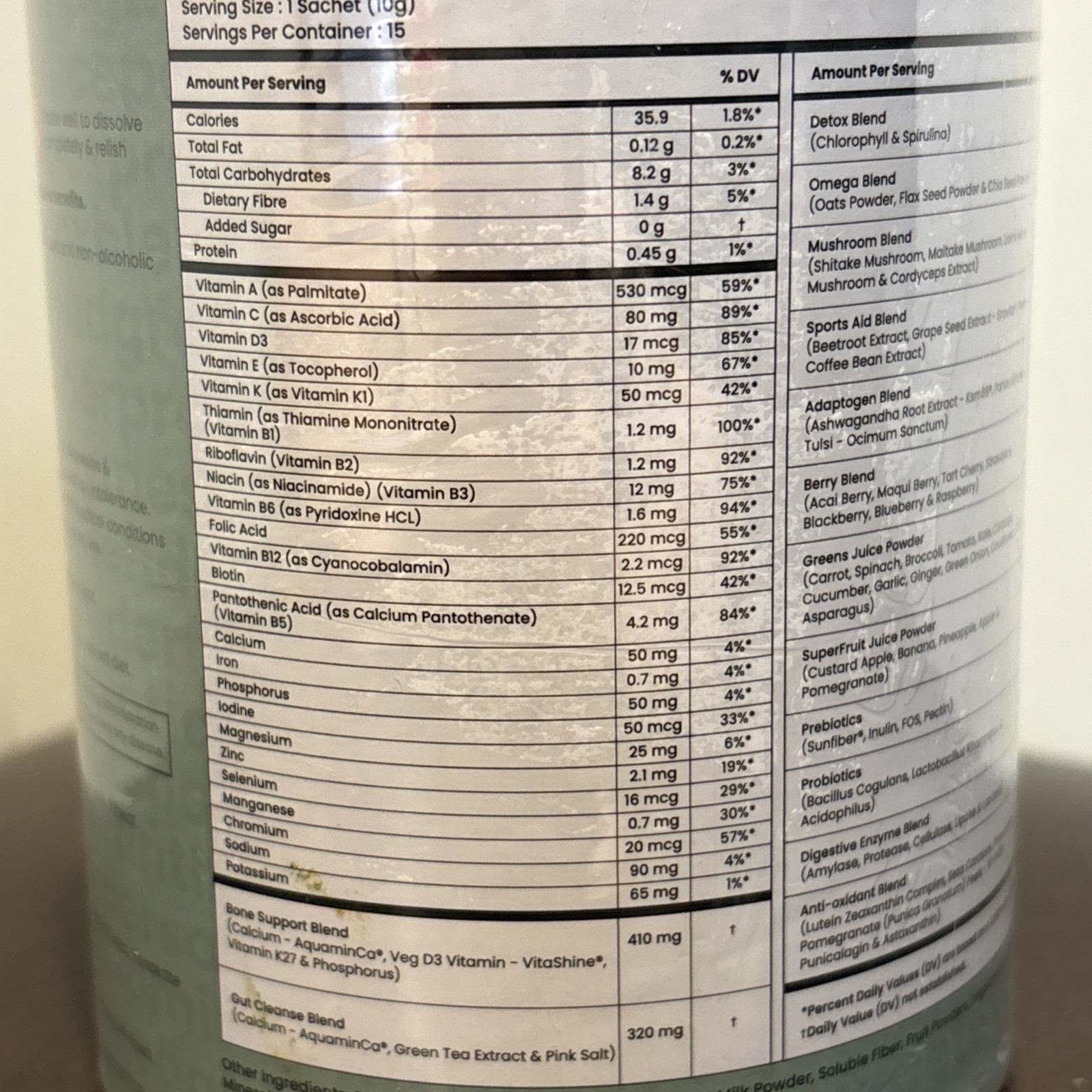 Supply6 360 All-In-One Nutrition, 15 sachets packed w/micronutrients&probiotics