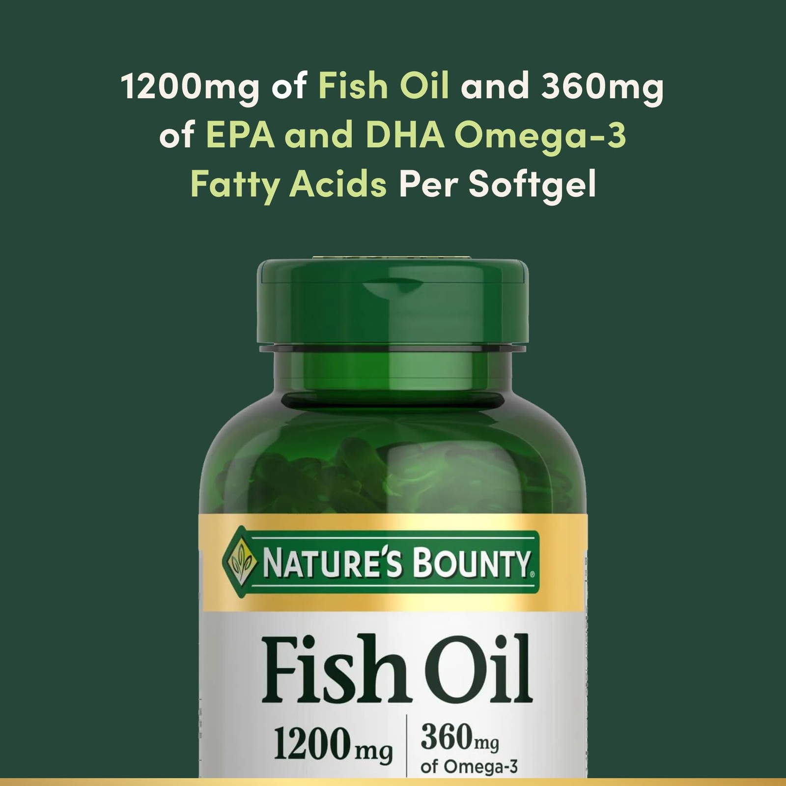 Fish Oil Omega 3 Supplements – Supports Heart Health, Omega-3, 200 Softgels