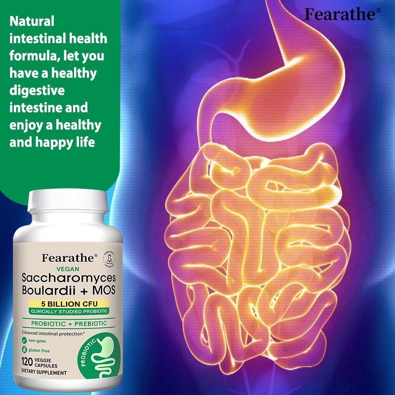 Saccharomyces Boulardii + Mos 5 Billion Cfu Gut Health 30/60/120 Capsules Vegan