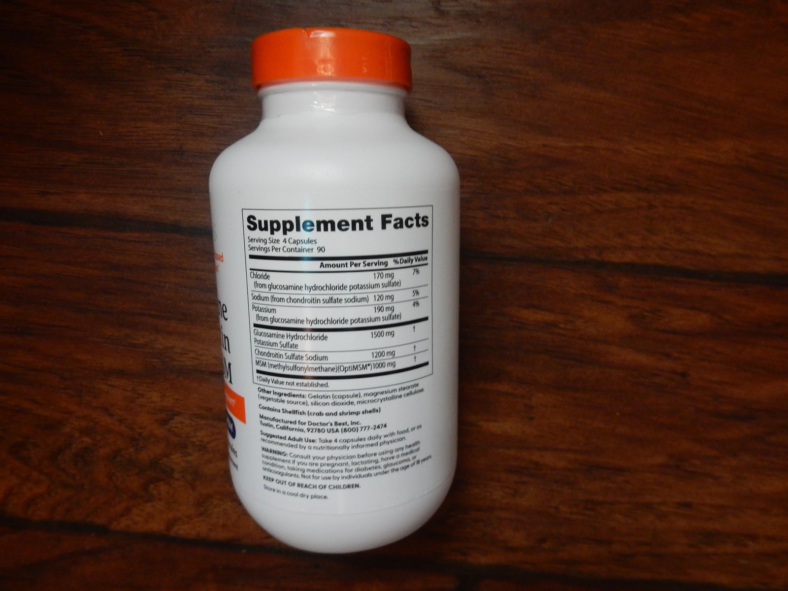 Doctor’s Best Glucosamine Chondroitin Msm with Optimsm 360 Caps Free Shipping