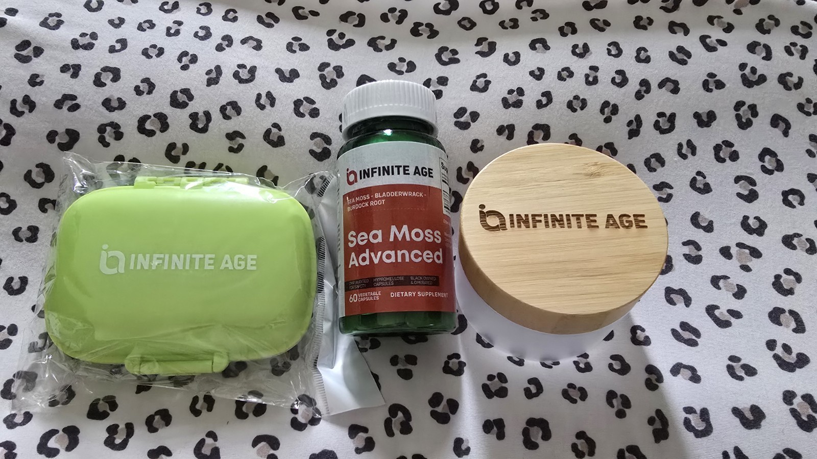 Infinite Age Sea Moss Supplement 1250mg 60 Capsules With Free Container