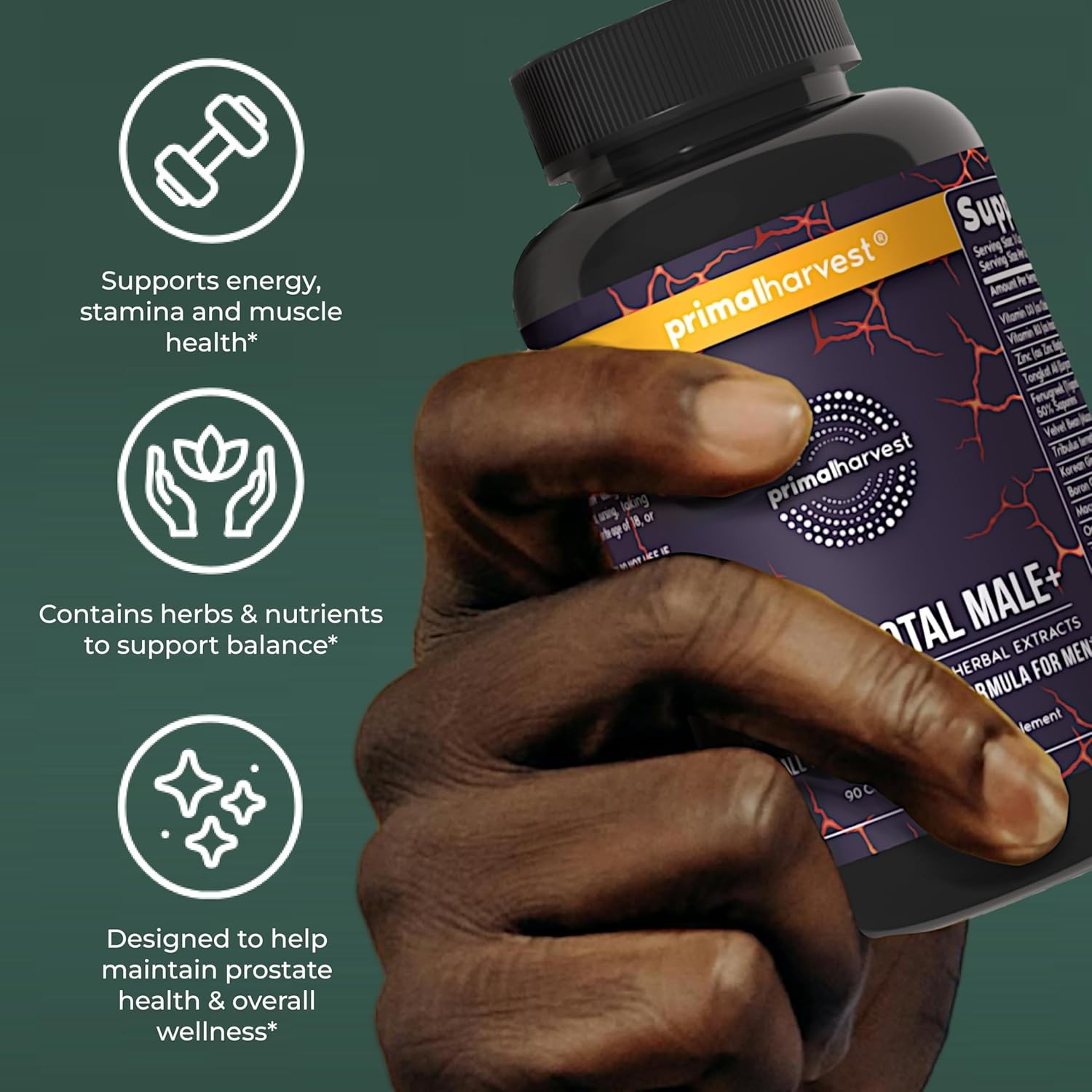 Primal Harvest Total Male+ Multivitamin for Men Vitamins – 90 Capsules BRANDED