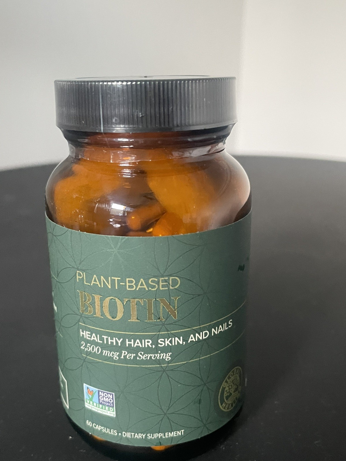 Biotin 2500mcg Global Healing Organic Sesbania Extract – 60 Capsules–NEW