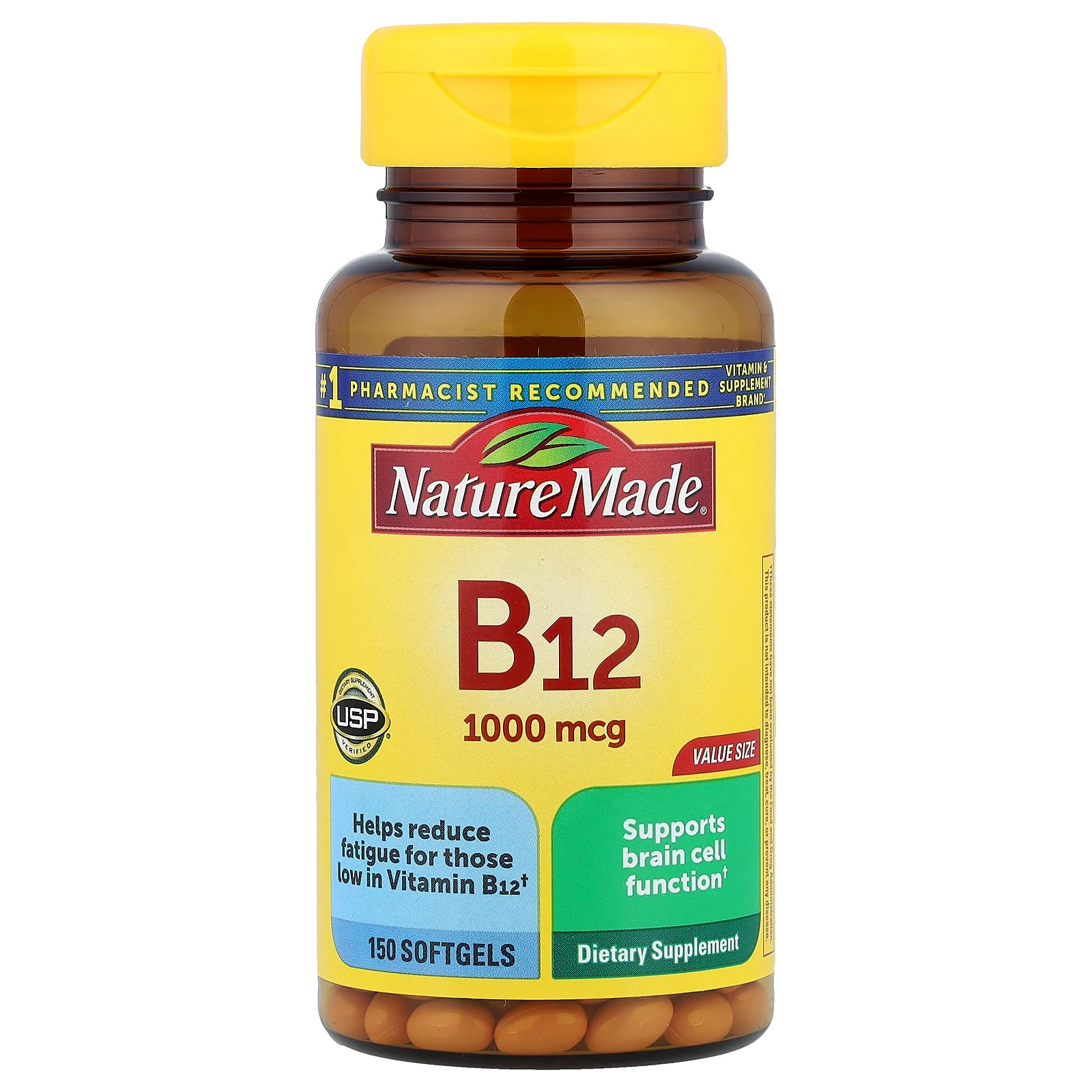 2 X Nature Made, Vitamin B12, 1,000 mcg, 150 Softgels