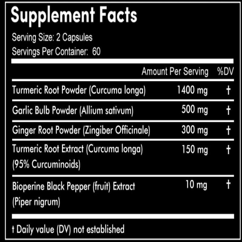Turmeric, Biotin, Garlic, Ginger – Supports Joint combined with Heart Health – N