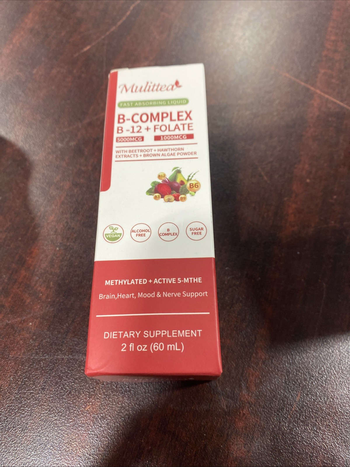 Mulittea Methylated B Complex Liquid Drops 5000 mcg B12 + 1000 mcg Folate 30days