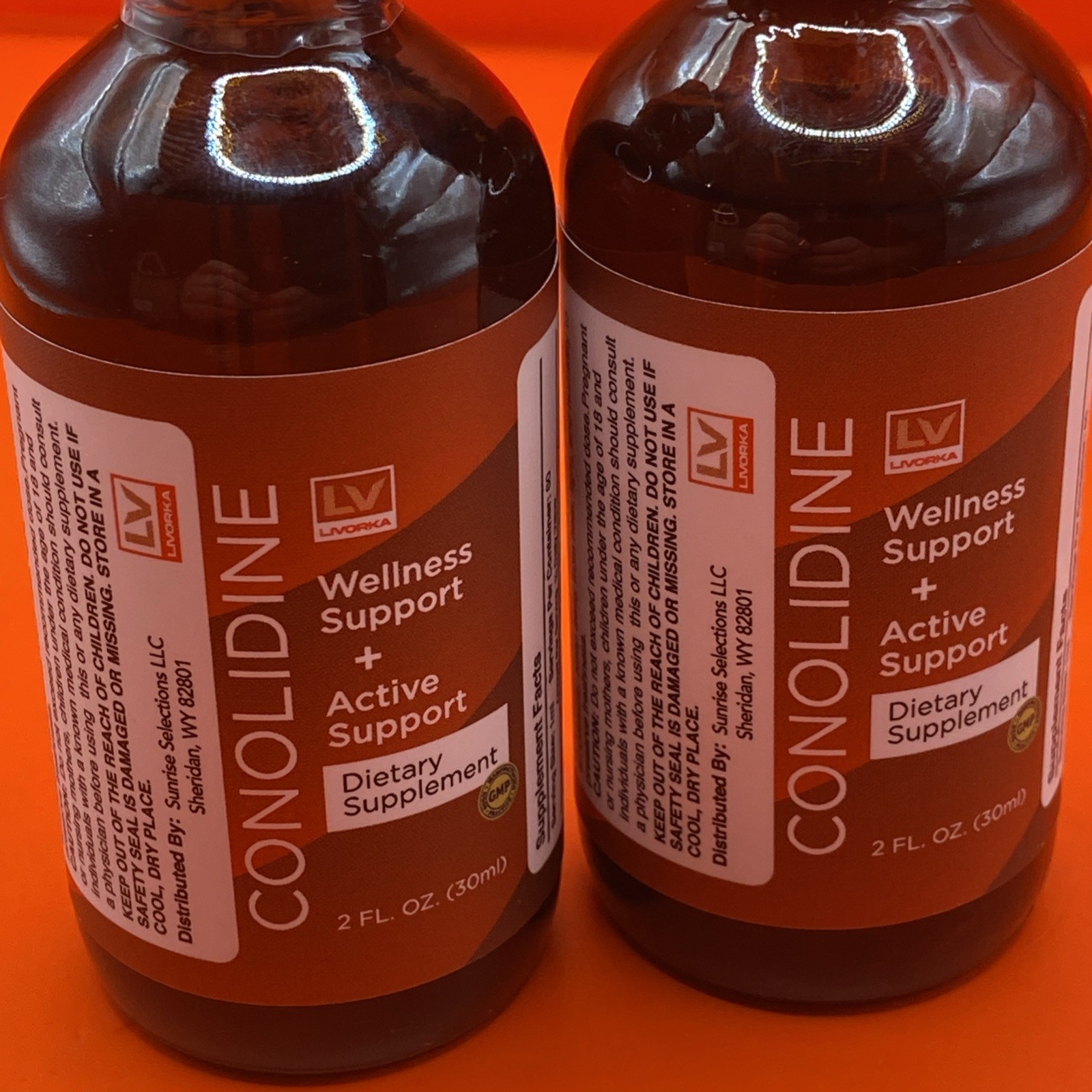 2X Conolidine Alkaloid For Pain and Muscle + Joint Relief Drops Conolidin 2 oz