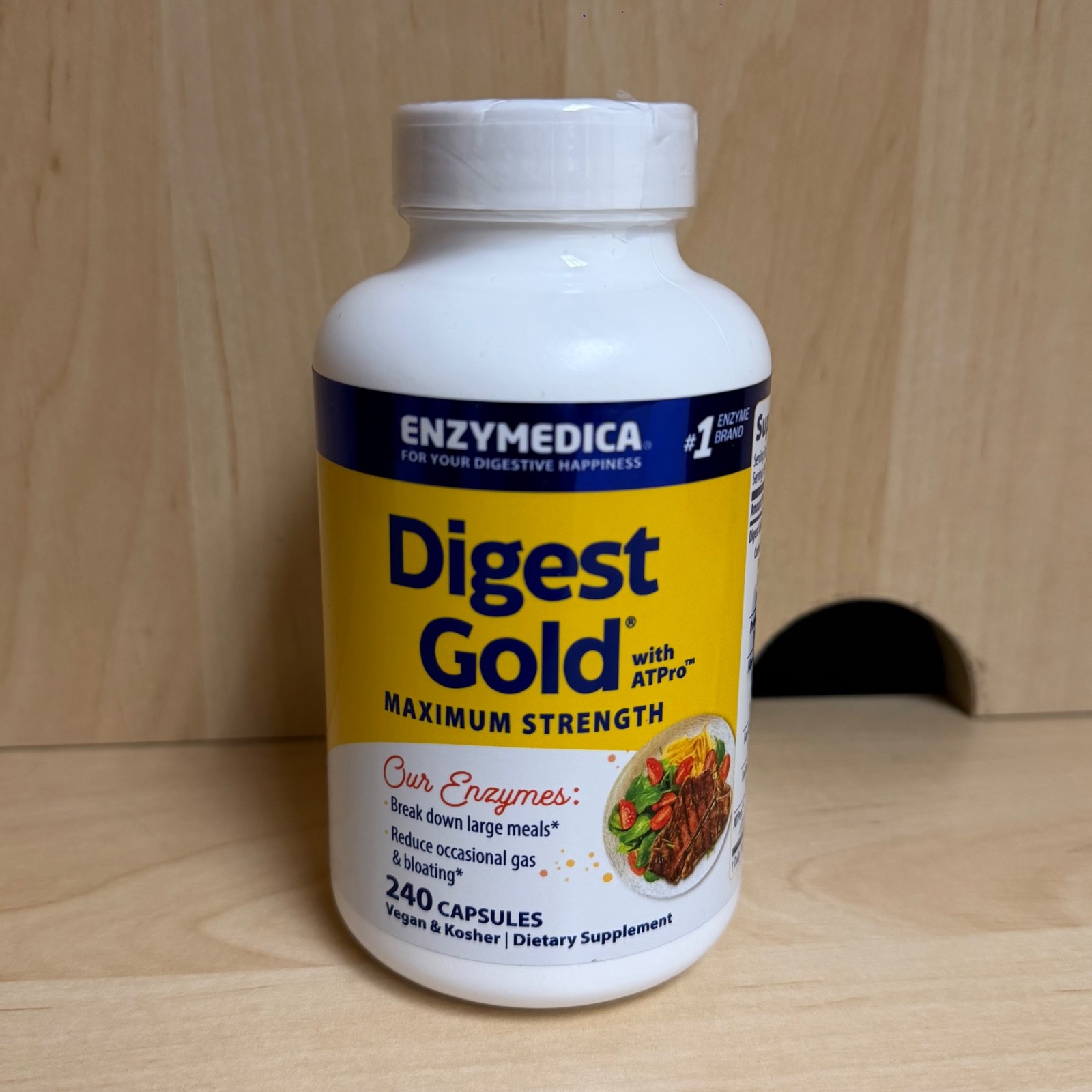 Enzymedica Digest Gold with ATPro Maximum Strength 240 (480 Caps) New Sealed
