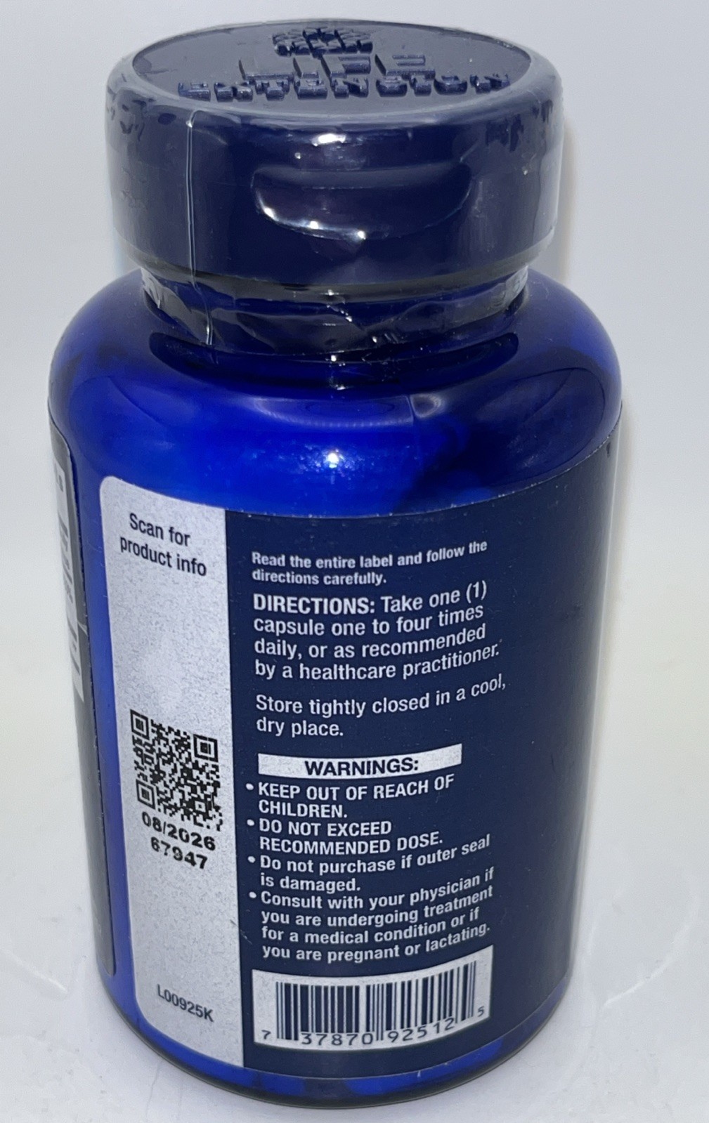 Life Extension MEGA BENFOTIAMINE 250mg 120 CAPSULES – 08/2026 Exp Date