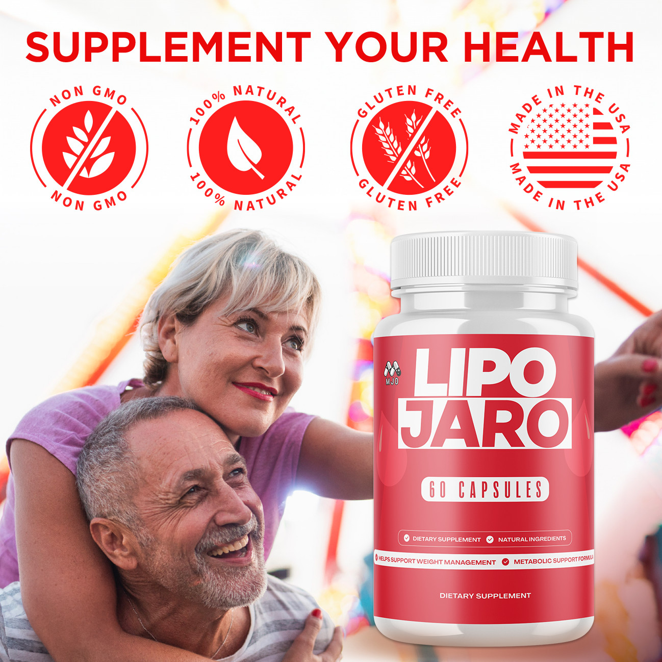 (3 Pack) Lipojaro Advanced Energy & Fitness Formula Vitamin Lipo Jaro 180 Caps