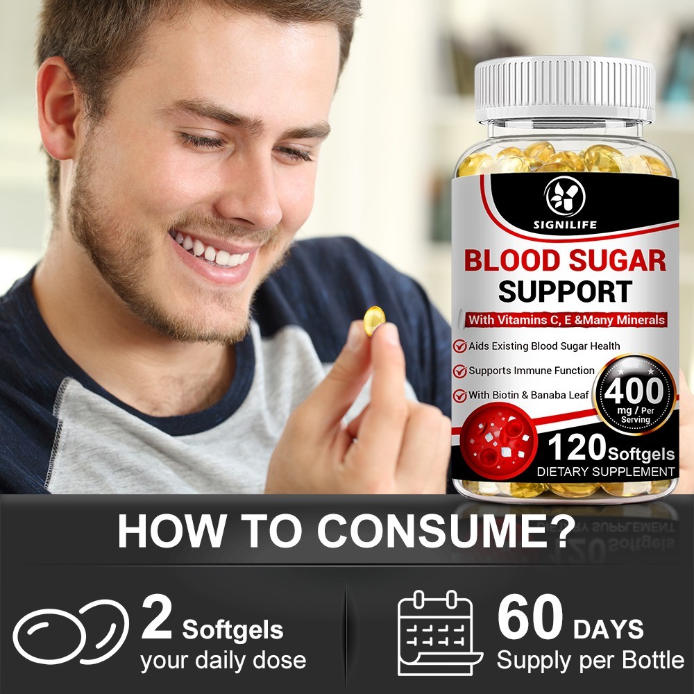 Blood Balance Capsules – Blood Sugar Support & Blood Pressure Supplement 120Pill