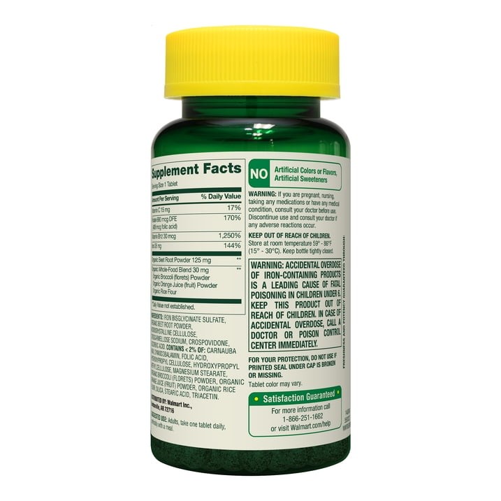 Spring Valley Blood Fortifier with Iron Tablets, General Wellness, 60 Count