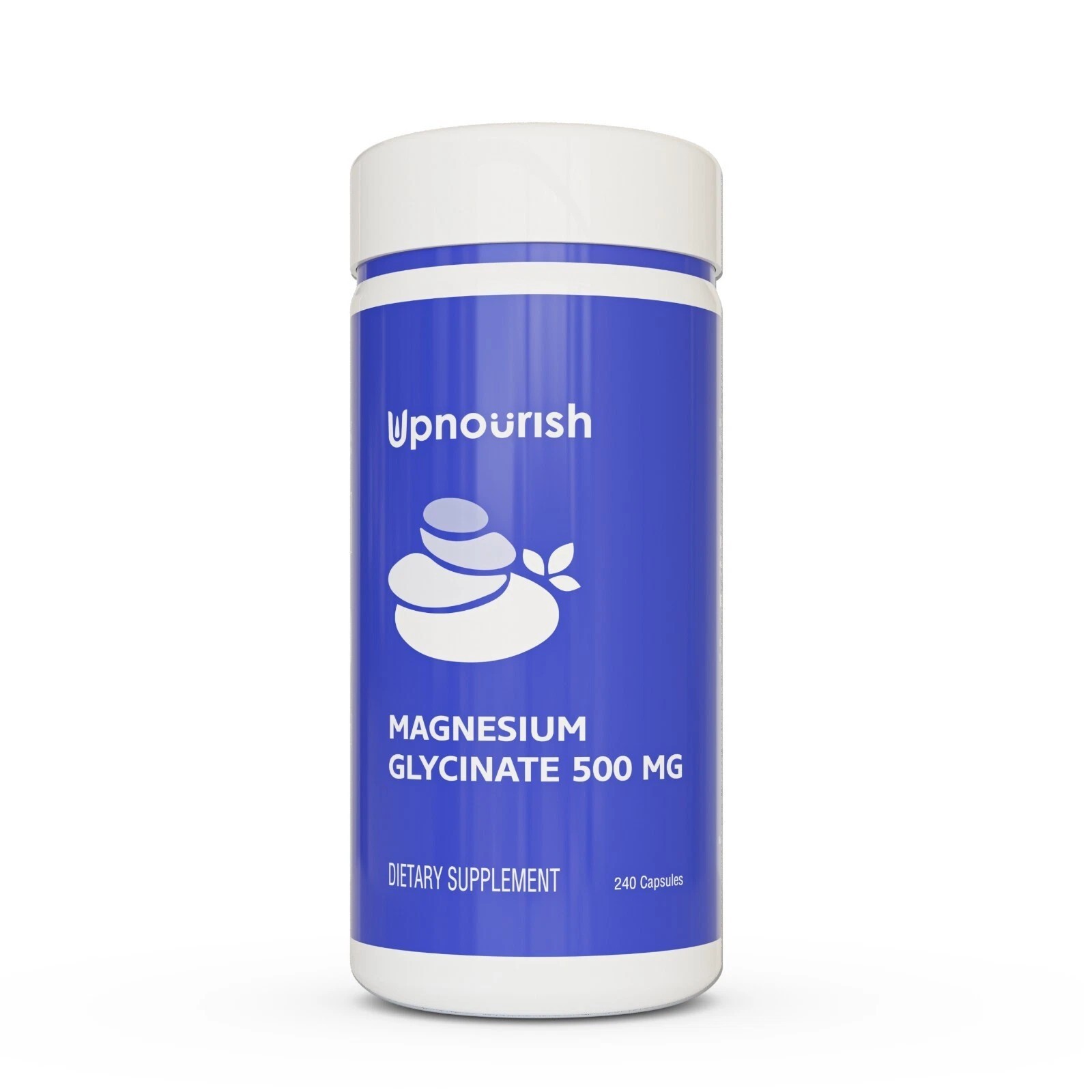 Magnesium Glycinate 500mg 240 Capsules for Calm, Stress, Sleep, Leg Cramp, Heart