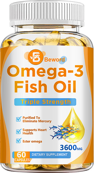 Omega 3 Fish Oil Capsules 3x Strength 3600mg EPA & DHA, Highest Potency-