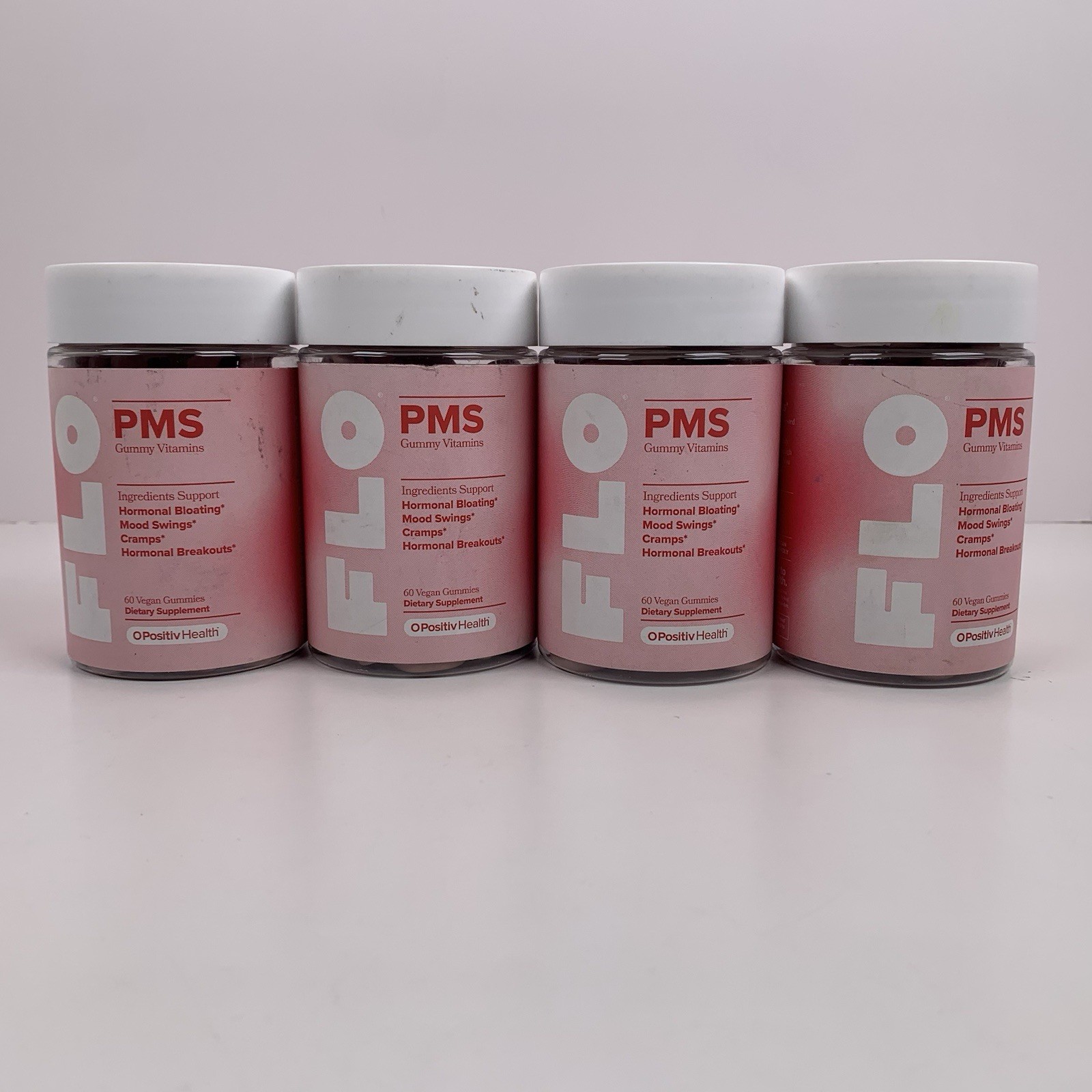 (4) O Positiv Health FLO PMS Gummy Vitamins Women PMS & Menstrual O+ EXP 6/26